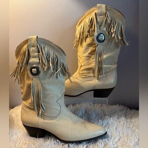 Vintage ACME Cowgirl Western Fashion Boots Leather EUC sz 10.5